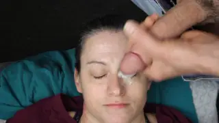 Mature Brunette Takes Loads of Cum in Wild Bukkake Compilation
