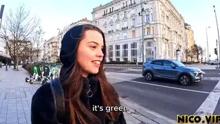 European Brunette Takes Anal Doggy in Homemade Clip