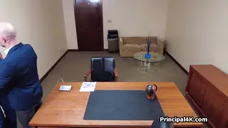 Experienced Teacher Takes Her Boss Deep at the Desk