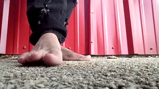 Solo Guy Worships His Own Dirty Feet on Camera