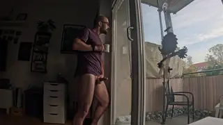 Mature European Daddy Strokes to a Solo Cumshot