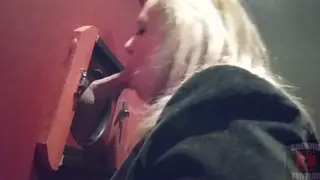 Curvy Blonde Latina MILF Services Cock Doggystyle at Club