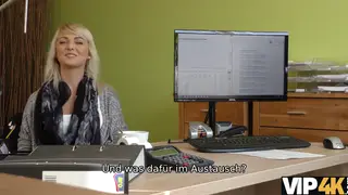 Blonde Teen Gives Blowjob in European Setting