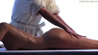 Petite Teen Virgin Experiences First Lesbian Massage