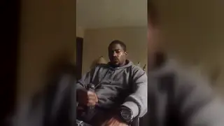 Black Guy Strokes His Cock to Explosive Finish
