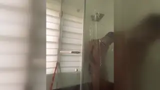Ebony Couple Gets Steamy in a Public Shower