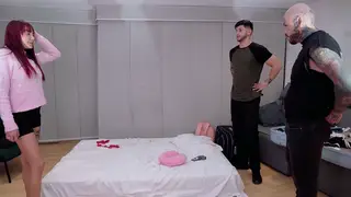 Petite Latina Rides Two Neighbours In Wild Threesome