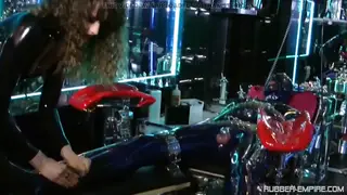 Curvy Mistress Pegs Locked Submissive in Chastity