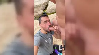 Mature Latino Daddy Services Straight Friend Outdoors POV