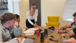Tutor Notices Attentive Student During Private Lesson