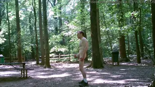 Hairy Mature Daddy Strokes Outdoors to Cumshot
