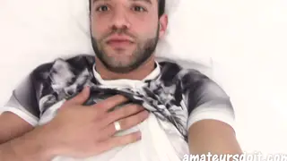 Hairy Jock Jerks His Uncut Meat to a Heavy Load
