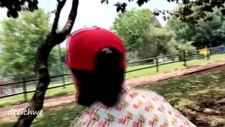 Latino Exhibitionist Rides Toys Outdoors in POV
