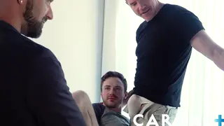 Doctor Leads Redhead and Ebony Men in Bareback Orgy