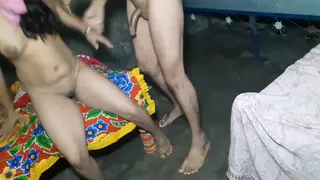 Indian Maid in Uniform Serves Her House Owner
