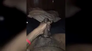 Uncut BBC Strokes Solo in Short Amateur Clip