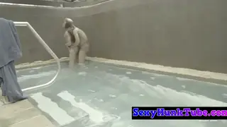 Ebony Studs Fuck Bareback Beside the Pool