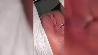 Mature Woman Enjoys Toy Play in Stockings