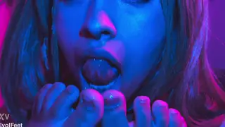 Latina Lesbian Domme Demands Foot Worship