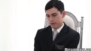 Mature Mormon Elder Strokes Twink to Shaking Climax