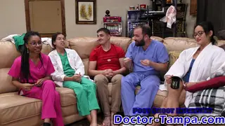 Curvy Student Endures Invasive Medical Exam from Doctor in Hospital