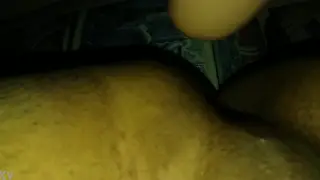 Smooth Guy Works a Jammed Dildo Deep Inside