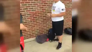 Two Men Wrestle Hard In Rough Grappling Match