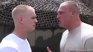 Uniformed Soldiers Share a Glory Hole in a Wild Group Session