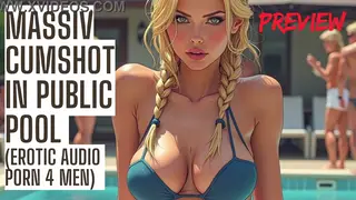 POV Poolside Cumshot Drenches Sunbather