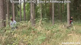 European Twinks Bareback Doggystyle in Outdoor Tent