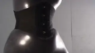Busty Submissive Bound in Latex Endures Toy Domination