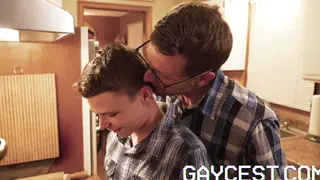Muscular Daddy and Friend Double Penetrate a Twink Bareback