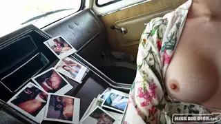 Petite Brunette Takes It Deep in a Car