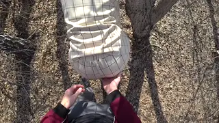 Brunette Stepsister Fucked Doggystyle Outdoors