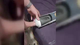 Twink Unloads Massive Cumshot Using Auto-Stroking Toy