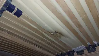 Solo Guy Fucks Mattress Hole and Cums on Fabric