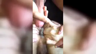 Toy Stretches Hole Before Bareback Cumshot