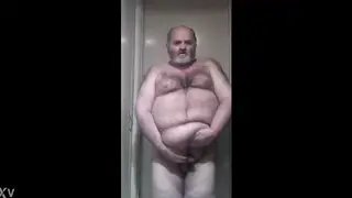 Hairy Bear Shows Off Outdoors in Public
