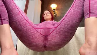 Petite Redhead Rides Toy to Squirting Anal Gape