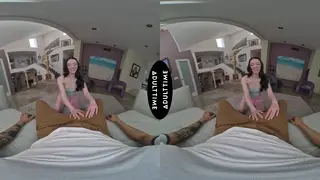 Petite Brunette Begs for a Creampie in VR
