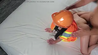 Petite Asian Cheerleader Sneaks a Quick Desk Fuck With Her Boss
