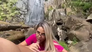 Blonde Latina Drains Cock Outdoors for Creampie Finish
