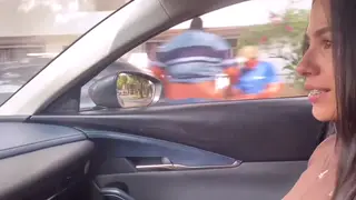 Colombian Bombshell Takes Driver Deep in Public Gym Hookup