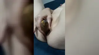 Middle Eastern MILF Masturbates With a Banana Toy