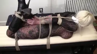 Bound Blonde Submits to Rope Discipline Session