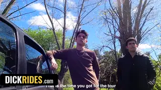 Latino Jocks Share Car for Public Blowjob and Doggy Fuck
