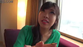 Japanese Office Lady Poses in Lingerie Before a Desk Fuck
