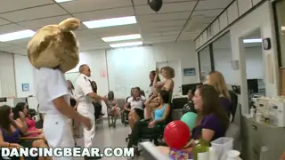 BBW Party Guests Devour Stripper in Club Orgy