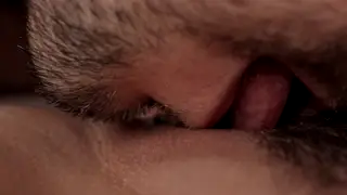 Hairy Babe Enjoys Slow Oral on First Date