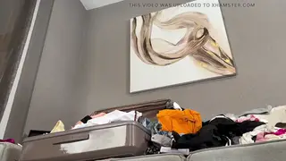 Blonde College Student Tries On Lingerie at a Casting Session